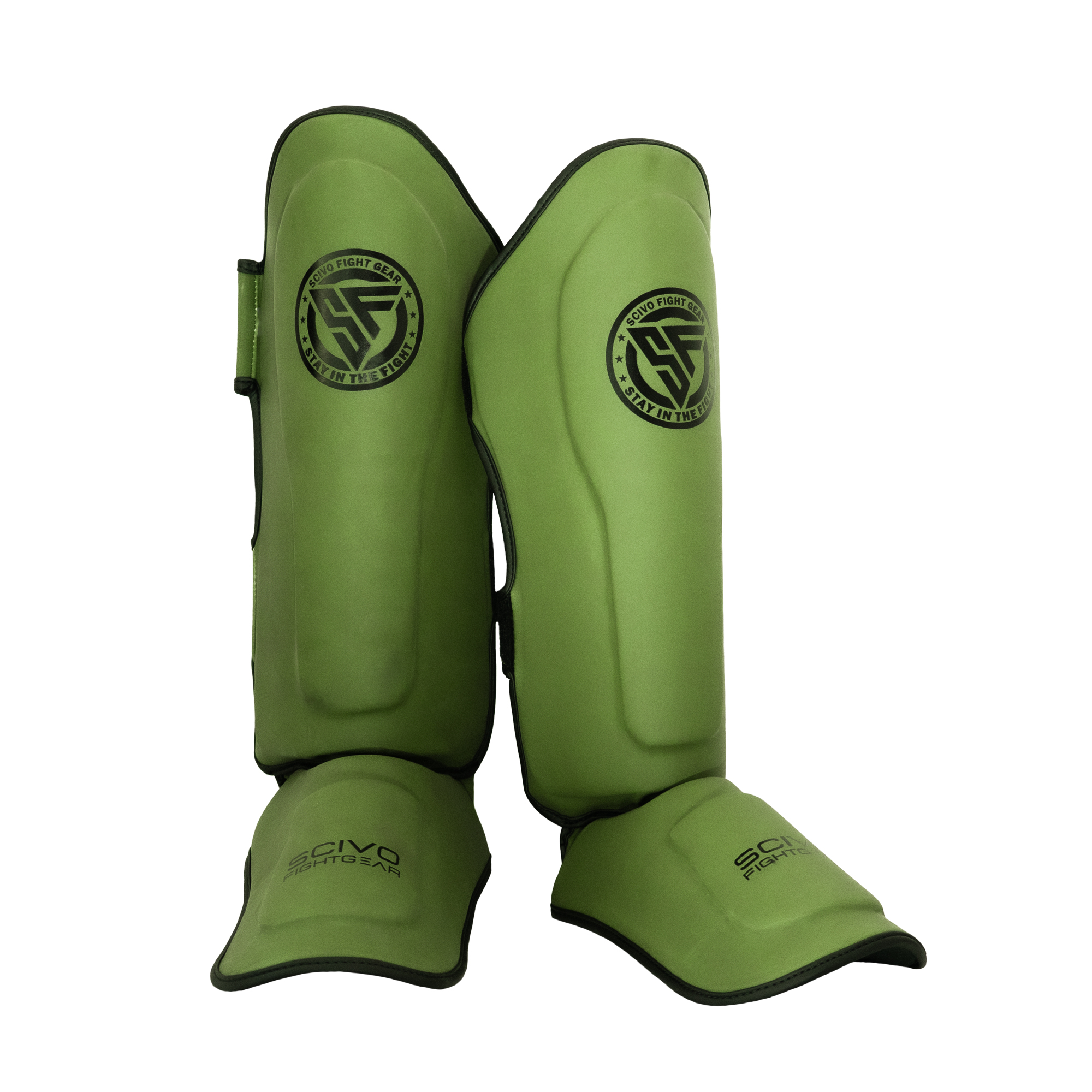 Stealth Shinguards PU Green/Black