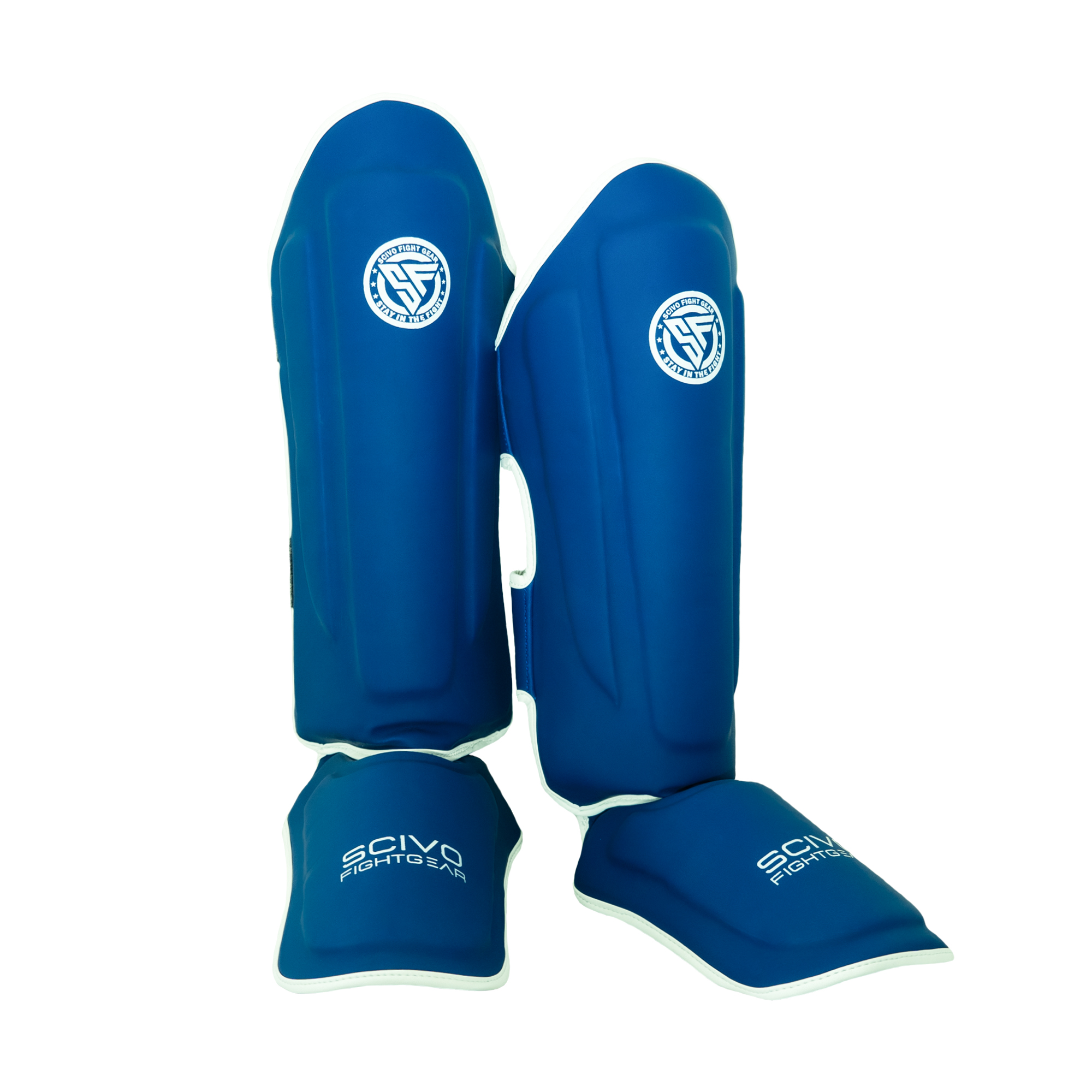 Stealth Shinguards PU Blue/White
